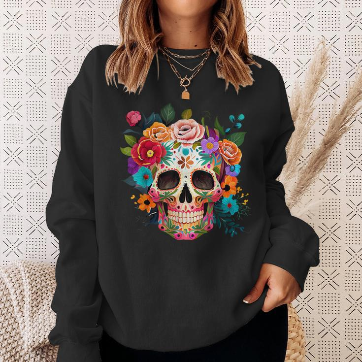 Cinco De Mayo Sugar Skull Day Of The Dead Mexican Fiesta Sweatshirt Gifts for Her