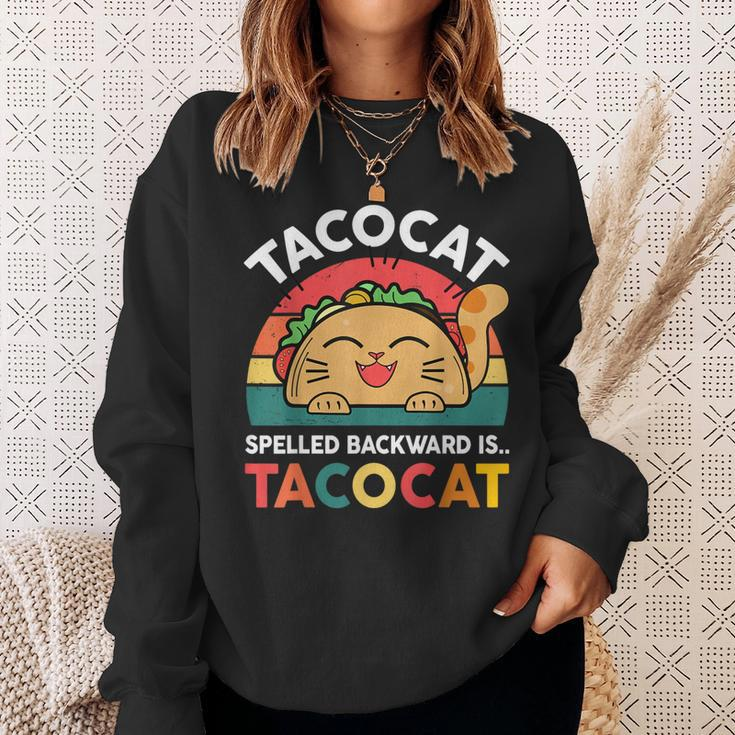 Cinco De Mayo Taco Ca Spelled Backward Tacocat Sweatshirt Gifts for Her