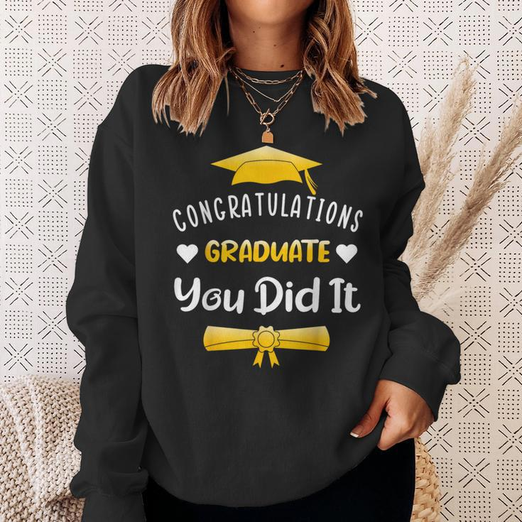 Class Of 2024 Graduate You Did It Congratulations Sweatshirt Gifts for Her