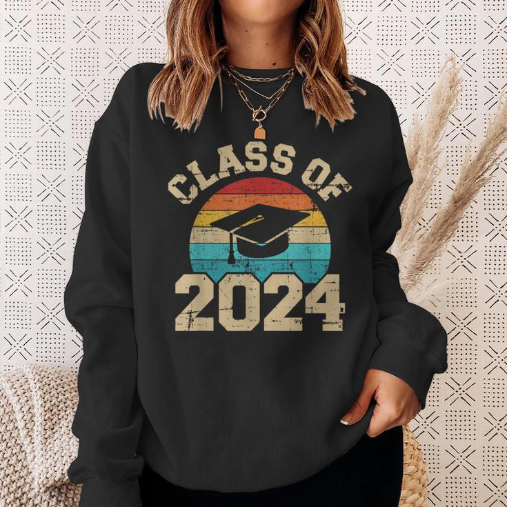 Class Of 2024 Graduation Hat Retro Sweatshirt Gifts for Her