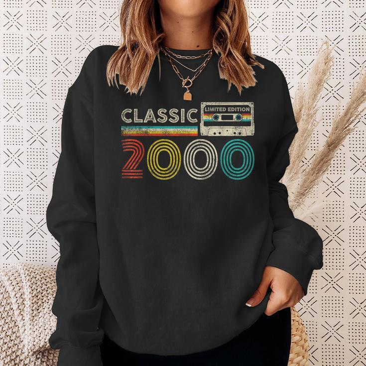 Classic 2000 Retro Birthday Idea 2000 Cassette Tape Vintage Sweatshirt Gifts for Her