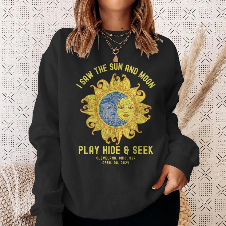 Cleveland Ohio Path Totality Solar Eclipse April 2024 Merch Sweatshirt Gifts for Her