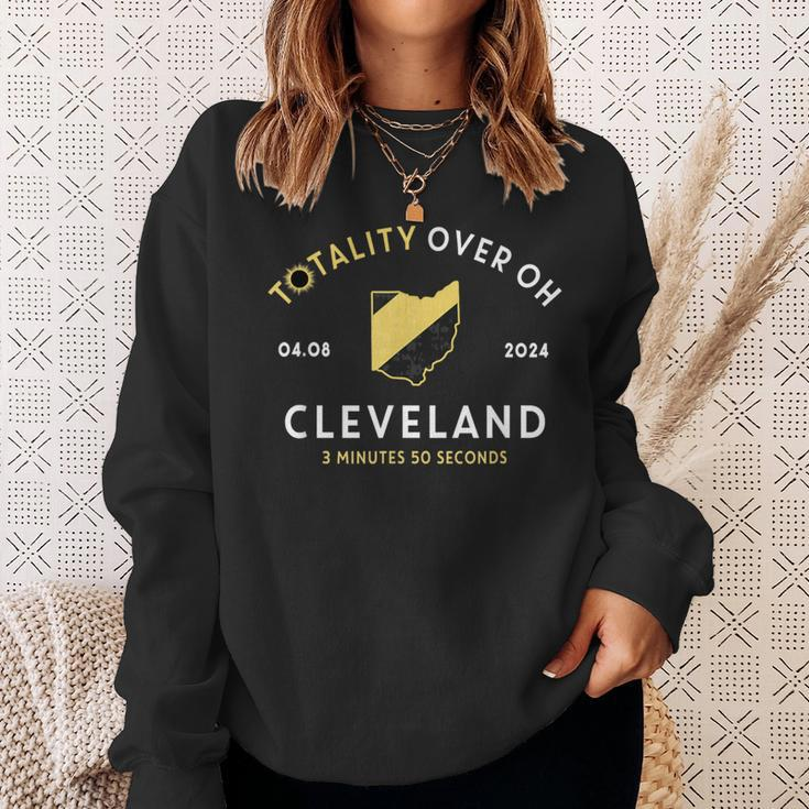 Cleveland Ohio Total Solar Eclipse Totality April 8 2024 Sweatshirt Gifts for Her