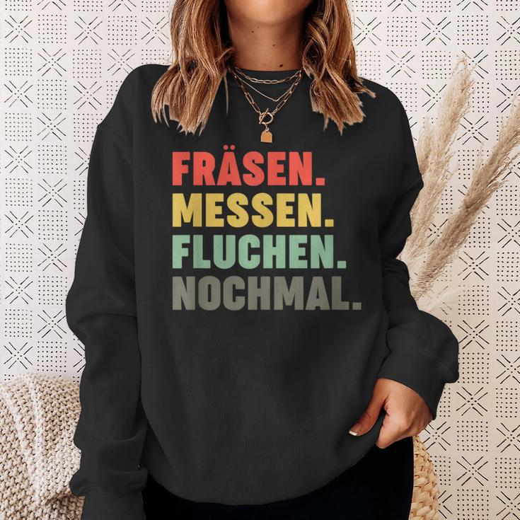 Cnc Milling Machine Machining Mechanic Programmer Sweatshirt Geschenke für Sie