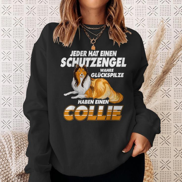 Collie Long Hair Guardian Angel Dog Sweatshirt Geschenke für Sie
