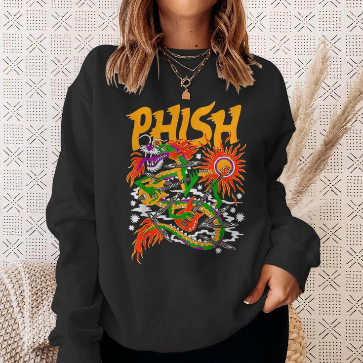 Colorful Phish-Jam Tie-Dye For Fisherman Fish Graphic Sweatshirt Gifts for Her