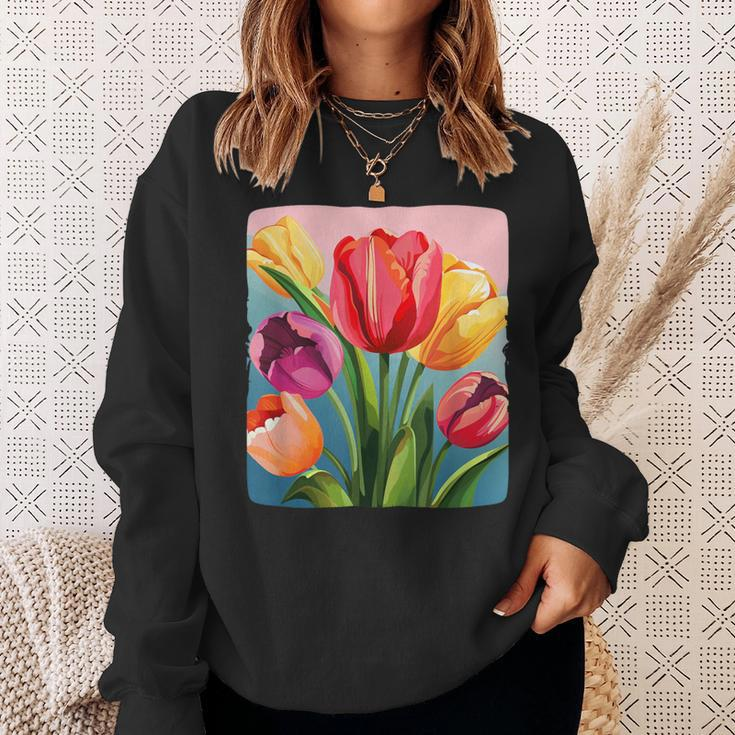 Colorful Tulip Costume Sweatshirt Gifts for Her