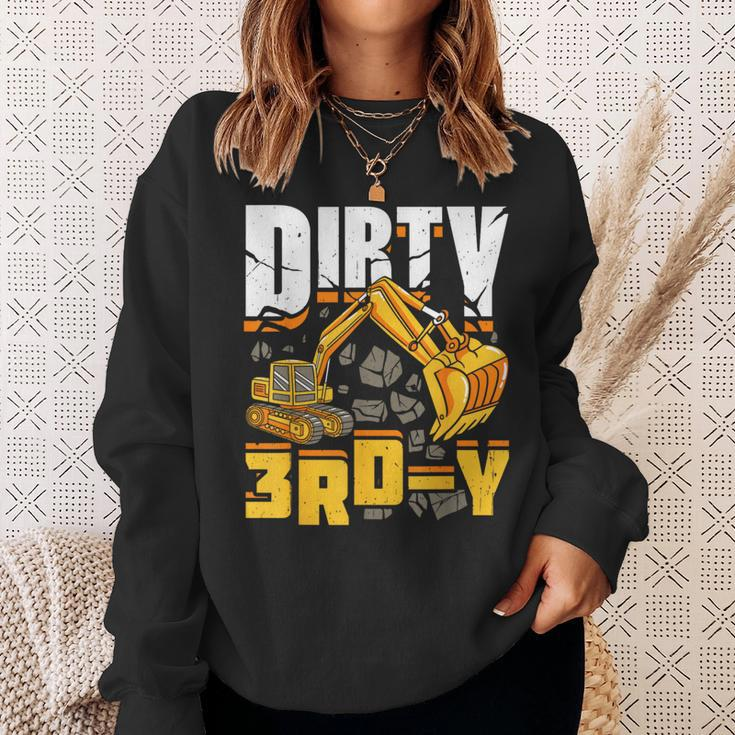 Construction 3Rd Birthday Boy Dirty 3Rd-Y Excavator Sweatshirt Gifts for Her