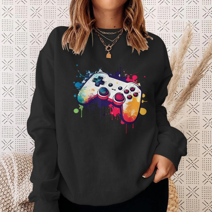 Control All The Things Video Game Controller Gamer Boys Men Sweatshirt Gifts for Her