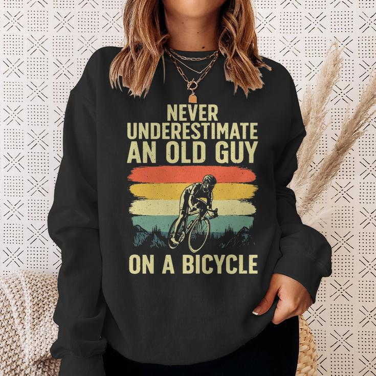 Cool Cycling Art For Men Grandpa Bicycle Riding Cycle Racing Sweatshirt Gifts for Her