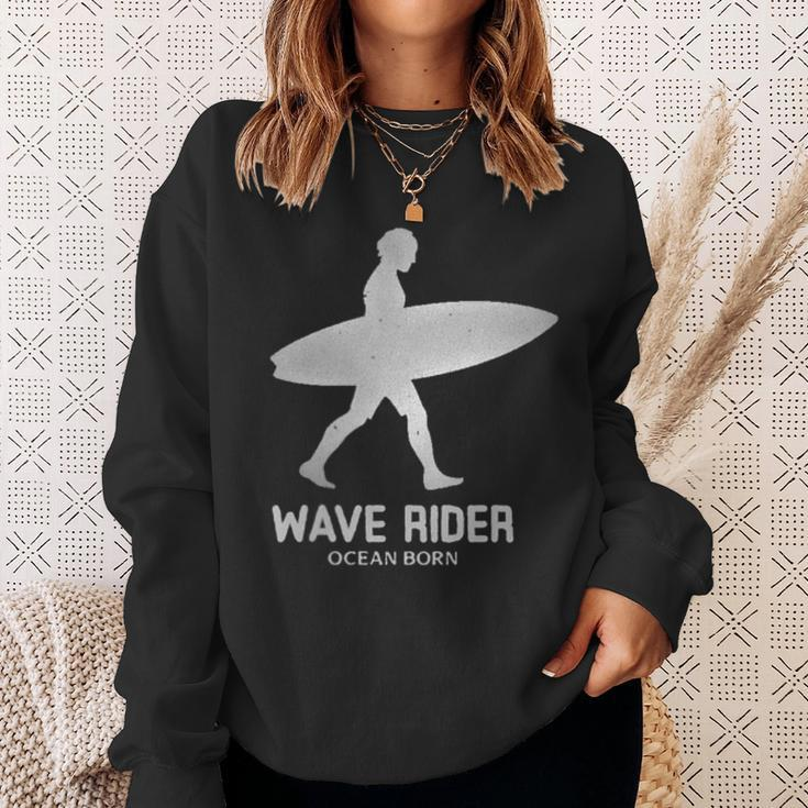 Cool Surfing Wave Rider Sweatshirt Gifts for Her