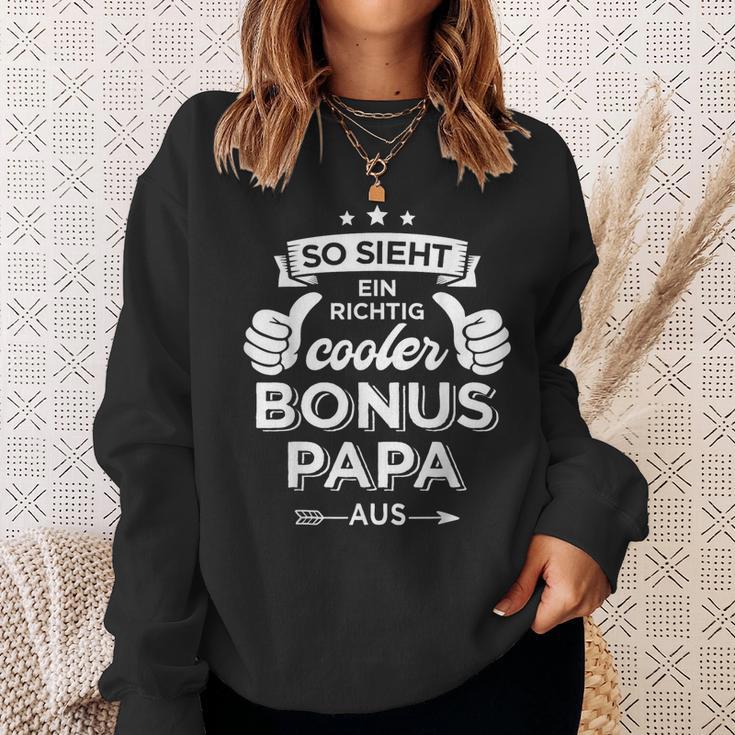 Cooler Bonus Papa Zumatertag Für Stiefpapa Stiefvater Sweatshirt Geschenke für Sie