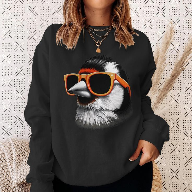 Cooler Goldfinchogel Trägt Sonnenbrille Grafik Kunst Sweatshirt Geschenke für Sie