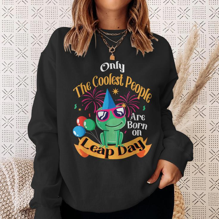 Coolest People Born On Leap Day Birthday Party Cute Sweatshirt Gifts for Her