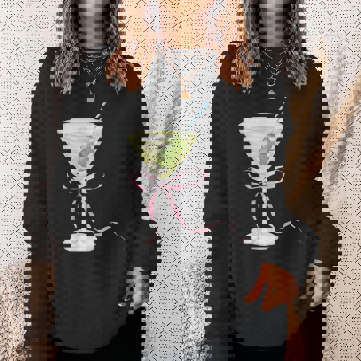 Coquette Bow With Martini Coquette Aesthetic Sweatshirt Gifts for Her