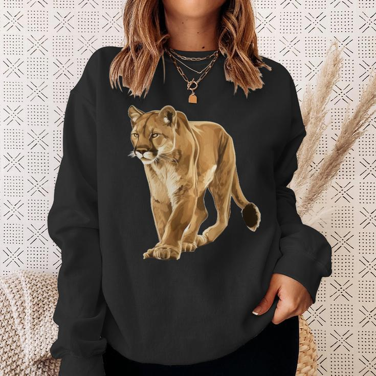 Cougar Face For Wild And Big Cats Lovers Sweatshirt Gifts for Her