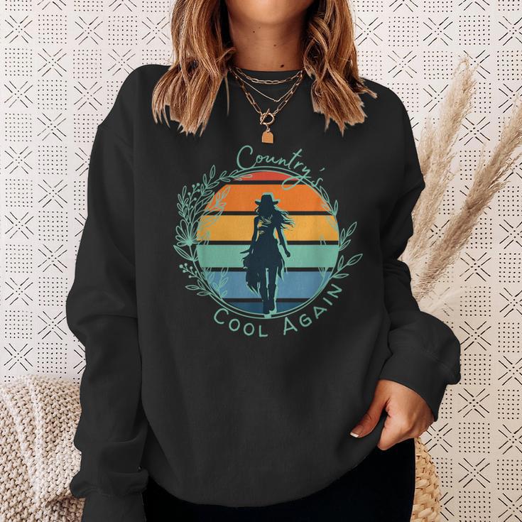 Country's Cool Again Lainey Vibe Wildflowers And Wild Horses Sweatshirt Gifts for Her