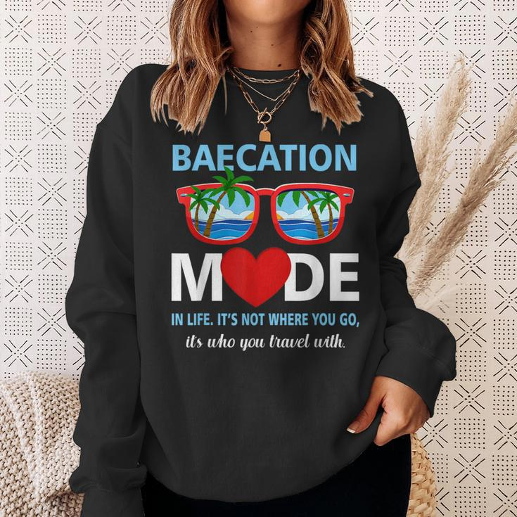 Couples Trip Matching Summer Vacation Baecation Mode-Vibes Sweatshirt Gifts for Her