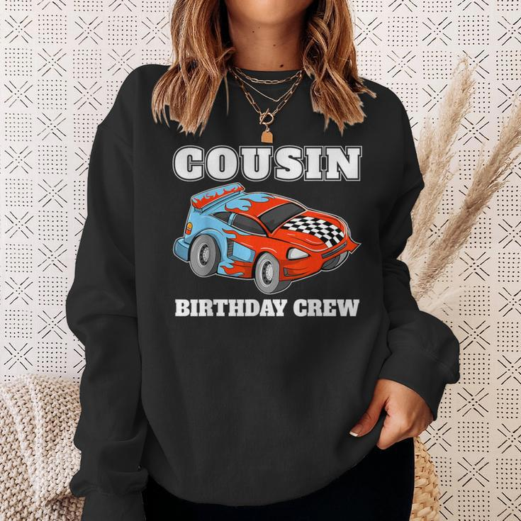 Cousin Birthday Crew Race Car Racing Car Driver Sweatshirt Gifts for Her