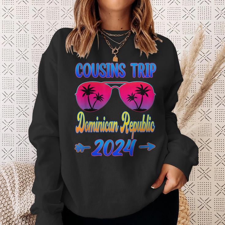 Cousins Trip Dominican Republic 2024 Glasses Cousin Matching Sweatshirt Gifts for Her