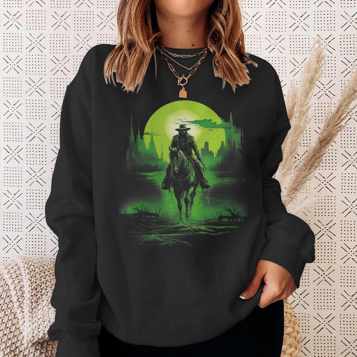 Cowboy Horseback Riding Saloon Gunfight Sheriff Sweatshirt Gifts for Her