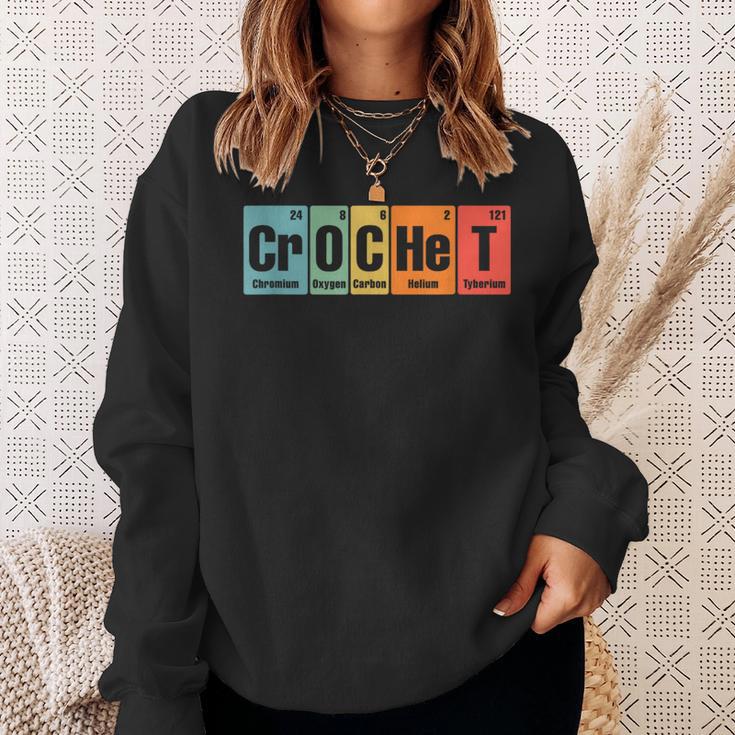 Crochet Periodic Elements Colorful Chemistry Crochet Sweatshirt Gifts for Her