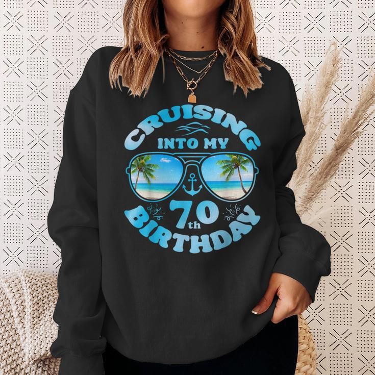 Cruising Into My 70Th Birthday-70Th Birthday Cruise 2024 Sweatshirt Gifts for Her
