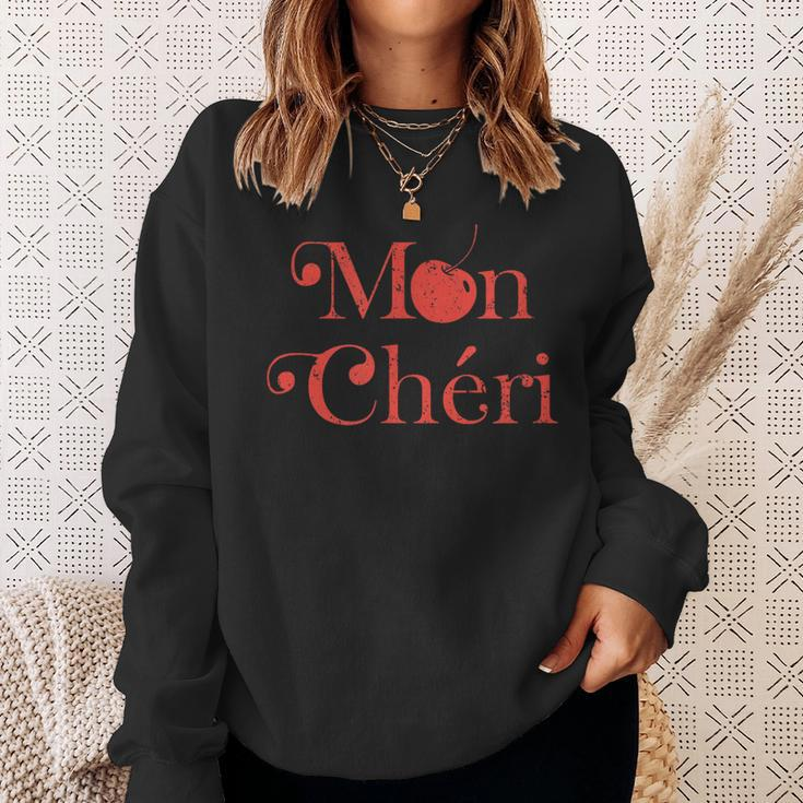 Cute Cherry Mon Cheri France Slogan Travel Sweatshirt Geschenke für Sie