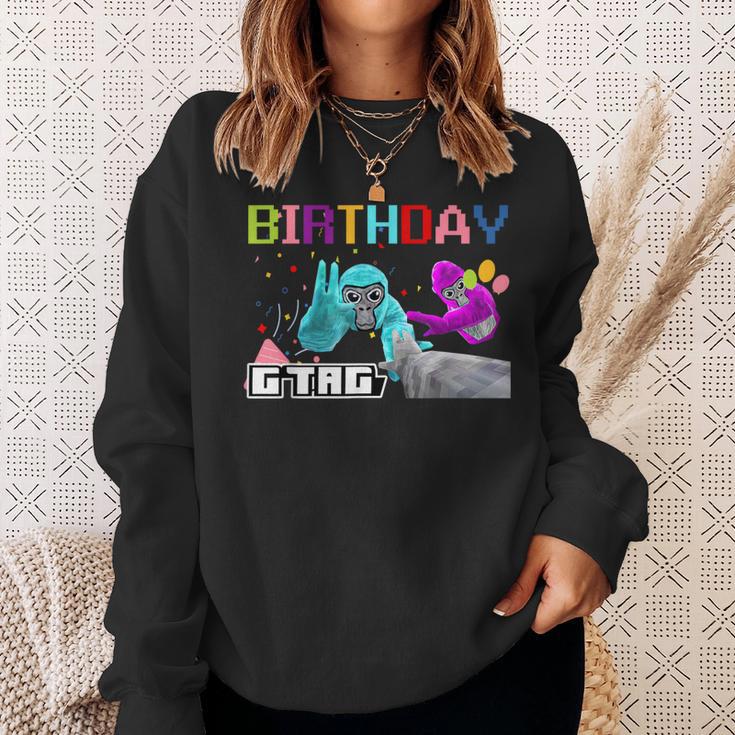 Cute Gorilla Game Birthday Decorations Monke Tag Vr Gamer Sweatshirt Gifts for Her