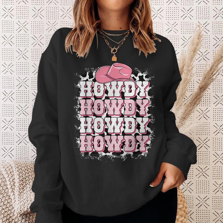 Cute Howdy Cow Print Western Country Cowgirl Texas Rodeo Sweatshirt Gifts for Her