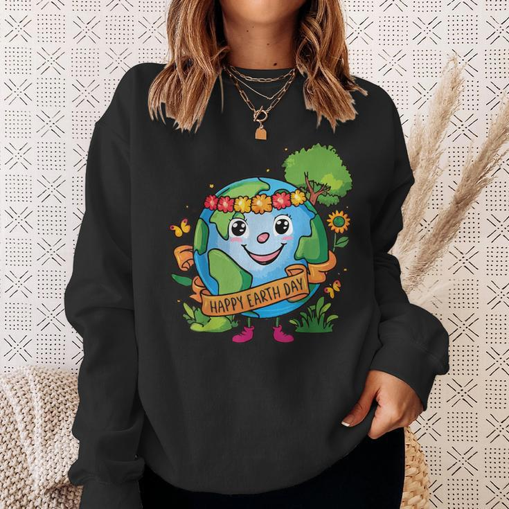 Cute Planet Earth Awareness Day Happy Earth Day 2024 Sweatshirt Gifts for Her