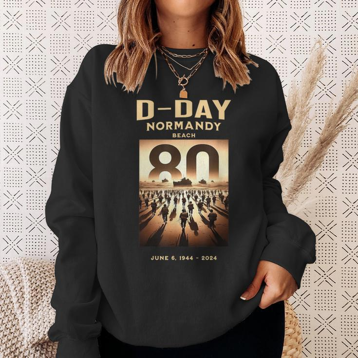 D-Day 80Th Anniversary Normandy Beach Landing Commemorative Sweatshirt Gifts for Her