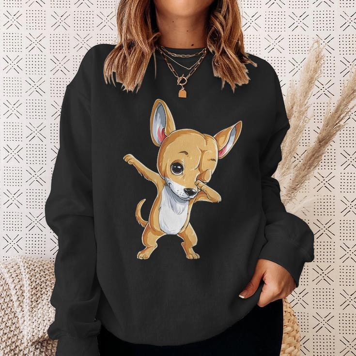 Dabbing Chihuahua Dog Lover Men Women Dab Dance Sweatshirt Gifts for Her
