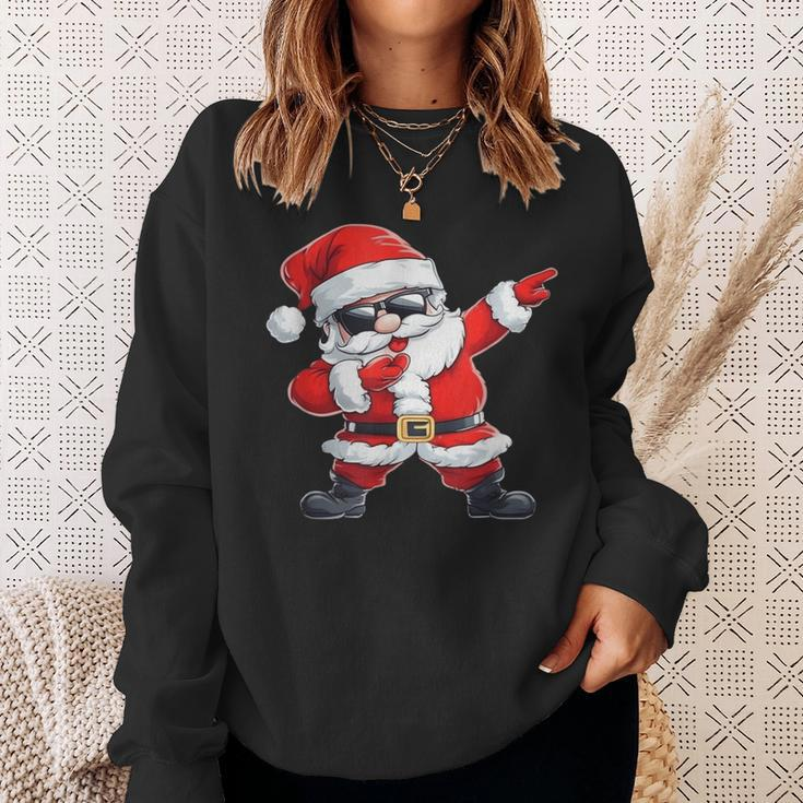 Dabbing Santa Claus With Christmas Hat Santa Claus Sweatshirt Geschenke für Sie