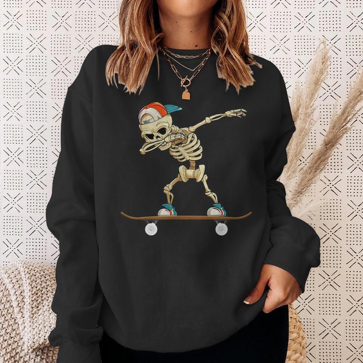 Dabbing Skeleton Skater Black Sweatshirt Geschenke für Sie