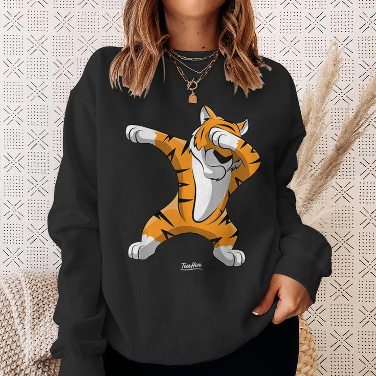 Dabbing Tiger Dab Tiger Safari Tiger Animal Sweatshirt Geschenke für Sie
