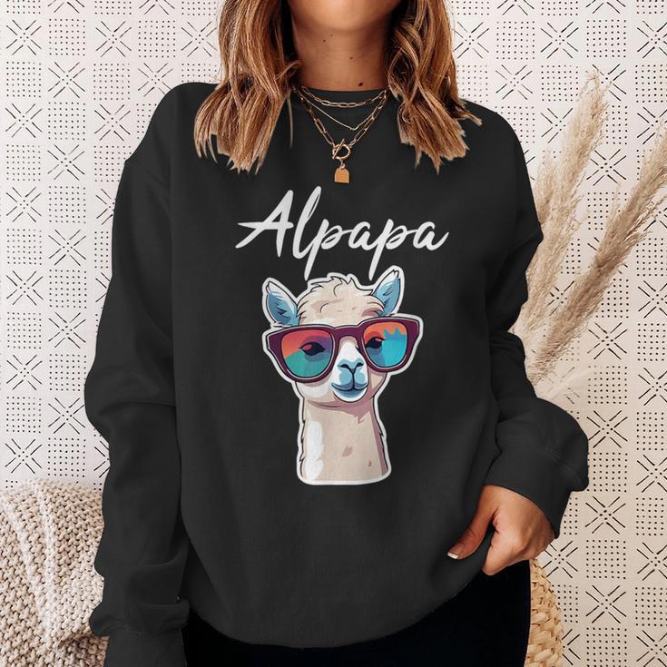 Dad Alpaka Fan Liebhaber Papaatertag Geschenk Alpapa Lama Sweatshirt Geschenke für Sie