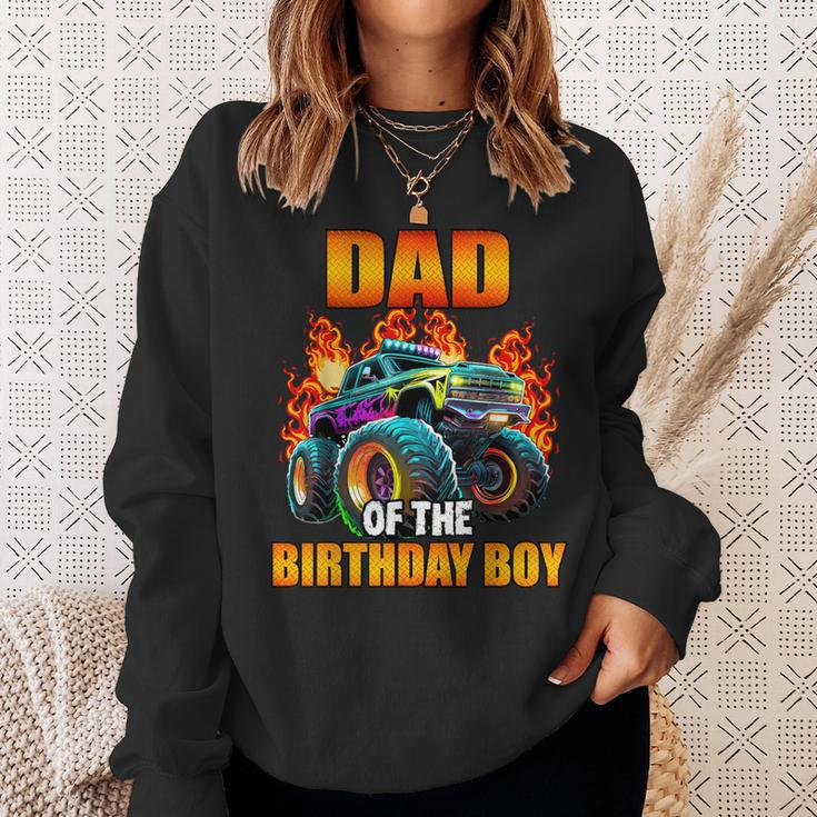 Dad Of The Birthday Boy Monster Truck Birthday Party Sweatshirt Gifts for Her