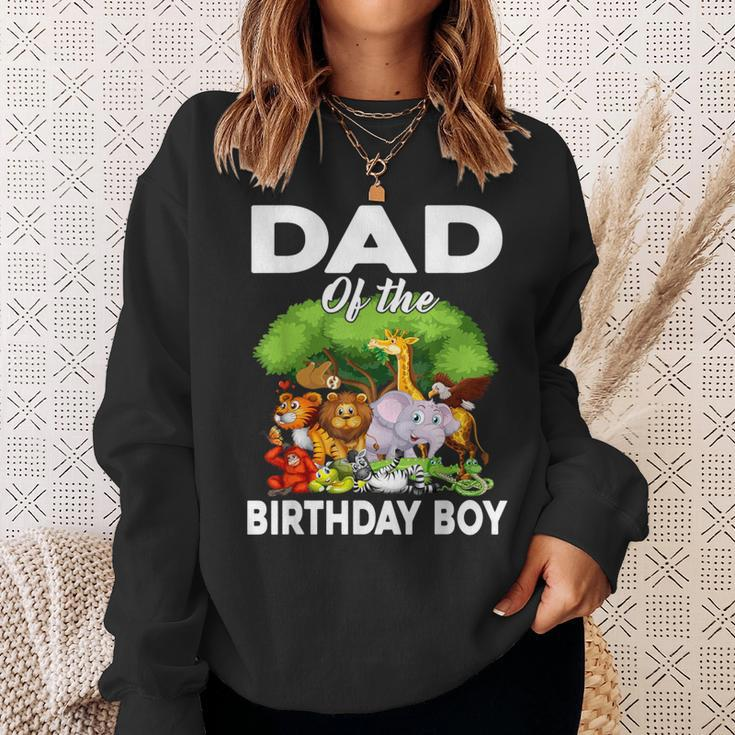 Dad Of The Birthday Boy Safari Zoo Bday Party Celebration Sweatshirt Gifts for Her