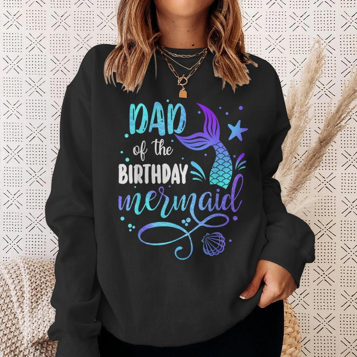 Dad Of The Birthday Mermaid Family Matching Party Squad Dad Sweatshirt Gifts for Her