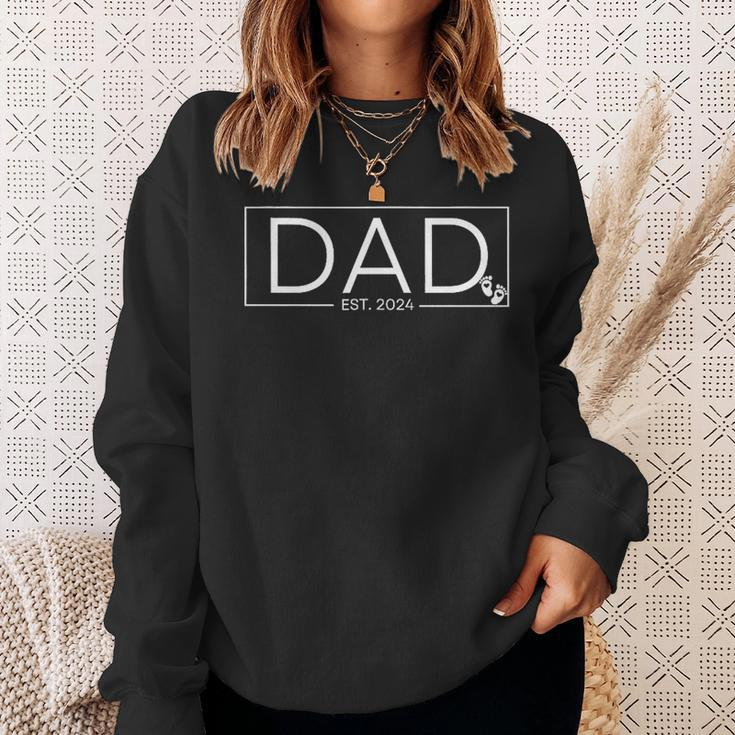 Dad Est 2024 Father's Day Sweatshirt Gifts for Her