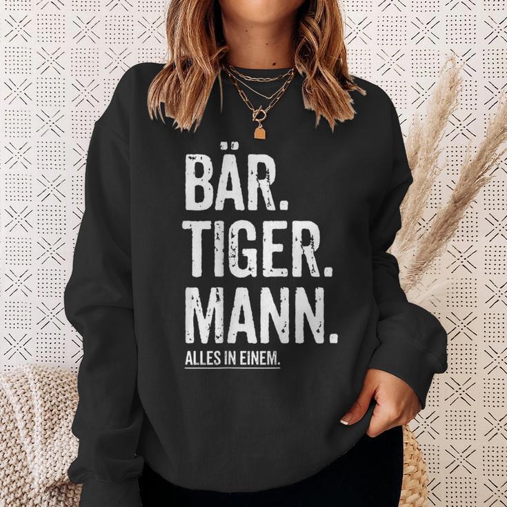 Dad Bear Tiger Man Beard Hipster Dad Beard Sweatshirt Geschenke für Sie