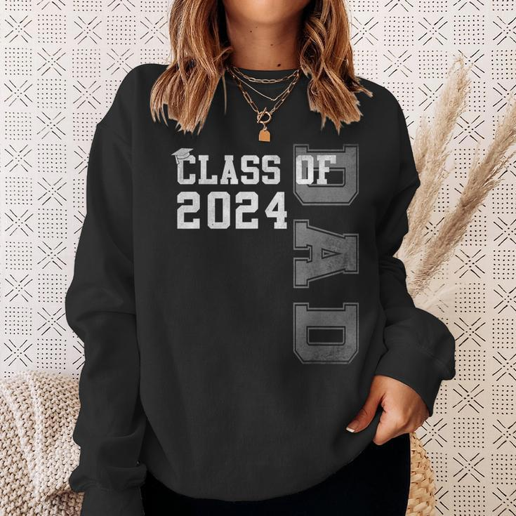 Dad Senior 2024 Proud Dad Of A Class Of 2024 Graduate Father Sweatshirt Gifts for Her