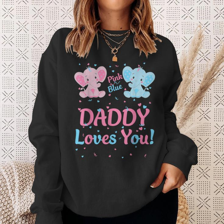 Daddy Gender Reveal Elephant Pink Or Blue Matching Family Sweatshirt Gifts for Her
