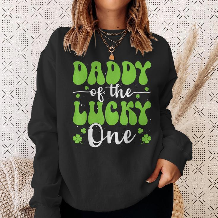 Daddy Of The Lucky One First Birthday St Patrick's Day Sweatshirt Gifts for Her