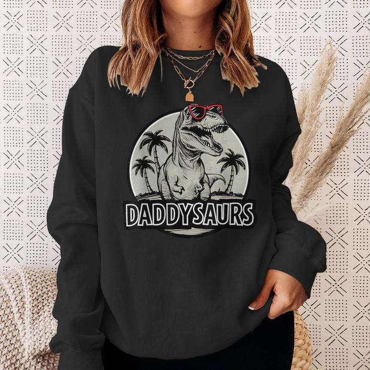 Daddy SaurusRex Dinosaur Father's Day Family Matching Sweatshirt Gifts for Her
