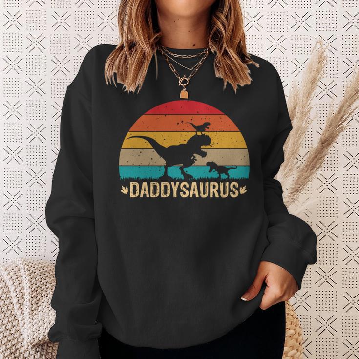 Daddy Saurus T-Rex Retroatertag Dinosaurier Papa T-Rex Sweatshirt Geschenke für Sie