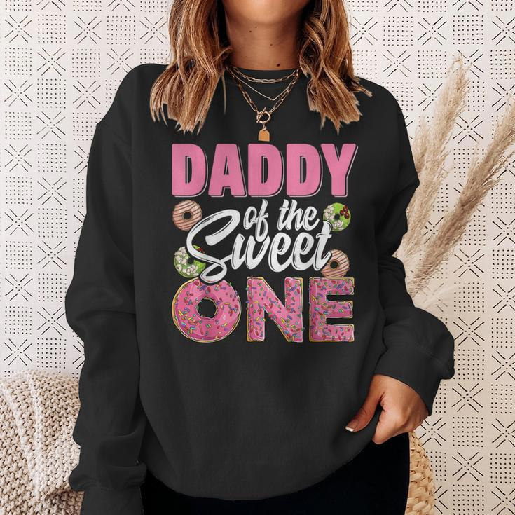 Daddy Of The Sweet One Birthday 1St B-Day Donut One Party Sweatshirt Gifts for Her