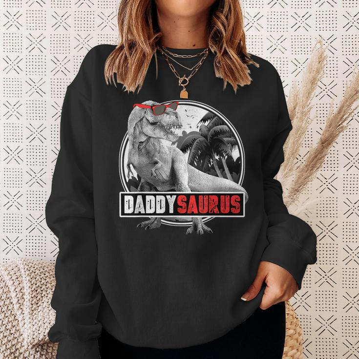 Daddysaurus Fathers Day T-Rex Dad Dinosaur Sweatshirt Gifts for Her