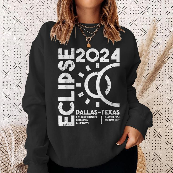 Dallas Texas Total Solar Eclipse April 8 2024 Totality Sweatshirt Gifts for Her